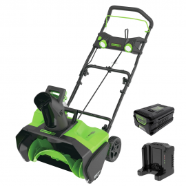 Greenworks Snow Blower 12 Single-stage Hassle Free Push Button Start 60-volt  Greenworks Snow Blower 12 Single-stage Hassle Free Push Button Start 60-volt