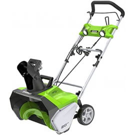Greenworks GWSN20130 13a 20 Corded Snow Thower, Green  Greenworks GWSN20130 13a 20 Corded Snow Thower, Green