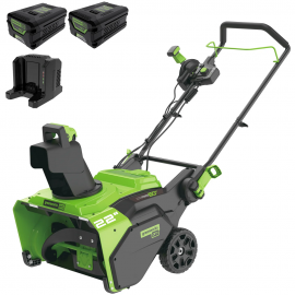 Greenworks PRO 22 in. 60-Volt Battery Cordless Single-Stage Snow Blower with 5.0  Greenworks PRO 22 in. 60-Volt Battery Cordless Single-Stage Snow Blower with 5.0